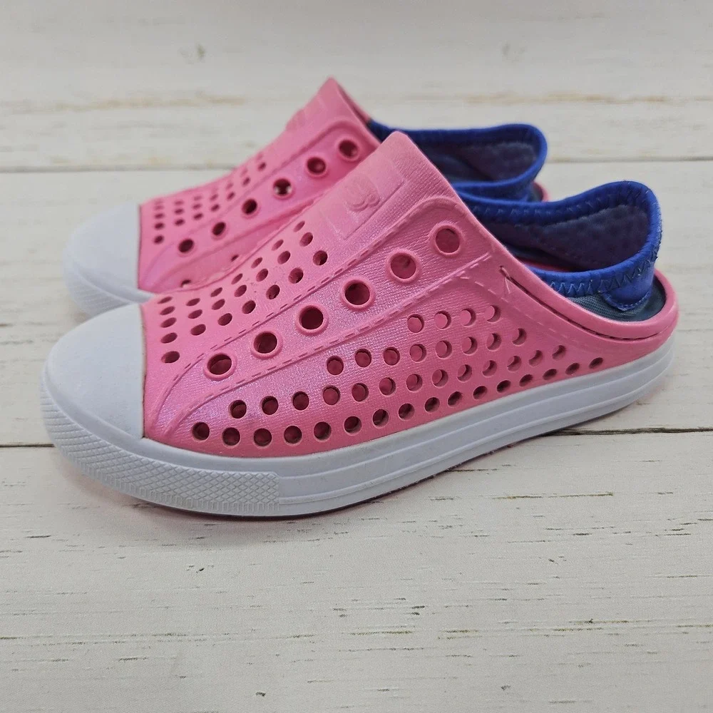Skechers Foamies Guzman Water Shoe Sandal Girls Size 11 Slip On Pink Purple‎